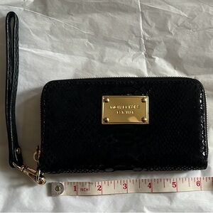 Michael Kors Gold and Black Clutch Wristlet